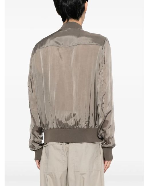 Rick Owens Gray Classic Flight Bomber Jacket for men