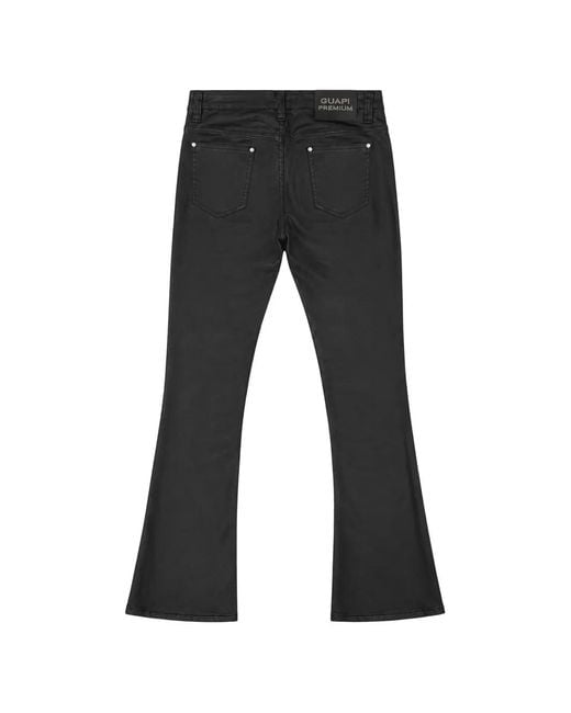 GUAPI Red Crimson Waxed-Denim Jeans for men