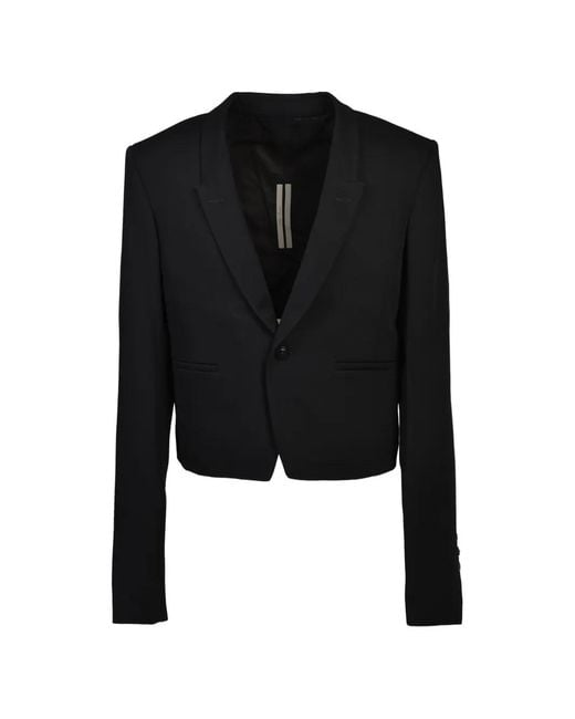Rick Owens Black Alice Buckle-Strap Jacket for men