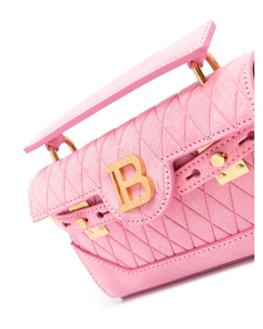 Petit sac à main B-Buzz Balmain en coloris Pink