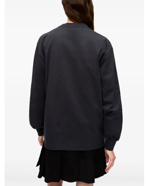 Felpa Con Stampa di Ganni in Black