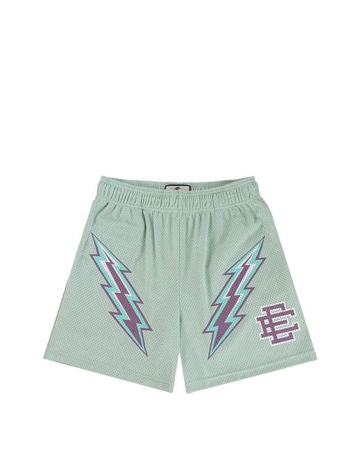 Eric Emanuel Blue Ee Basic Bolt-Print Mesh Shorts for men