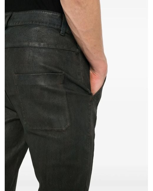 FREI-MUT Black Merci Leather Straight-Leg Trousers for men