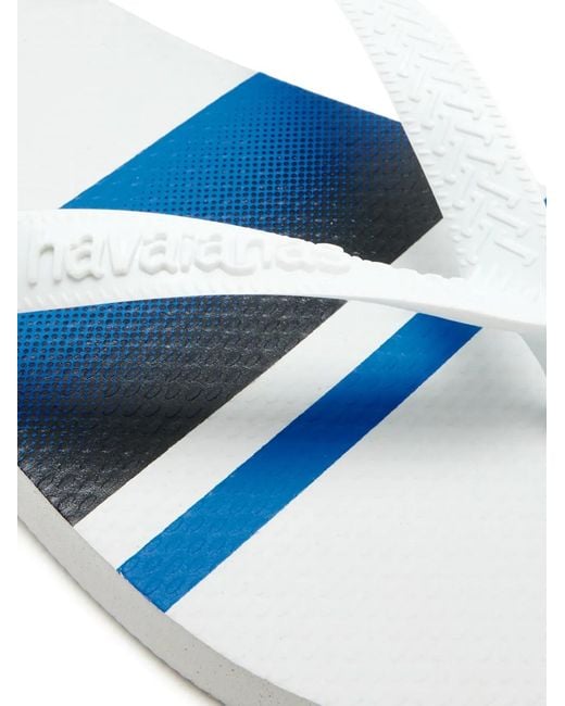 Havaianas Blue Top Basic Logo-Embossed Flip Flops for men