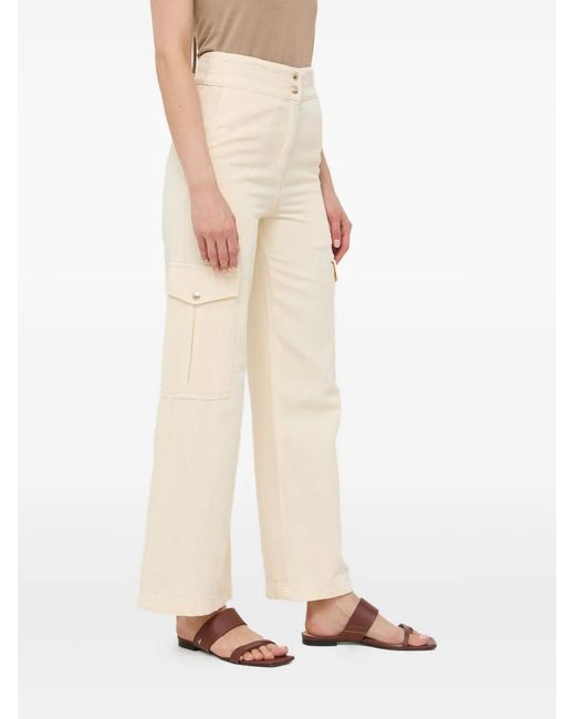 Patrizia Pepe White Cargo-Pocket Pants
