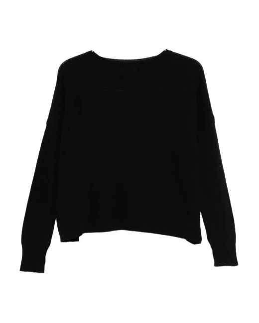 Ma'ry'ya Black Patch-Pocket Sweater