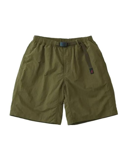 メンズ Gramicci ベルテッド ショートパンツ Green