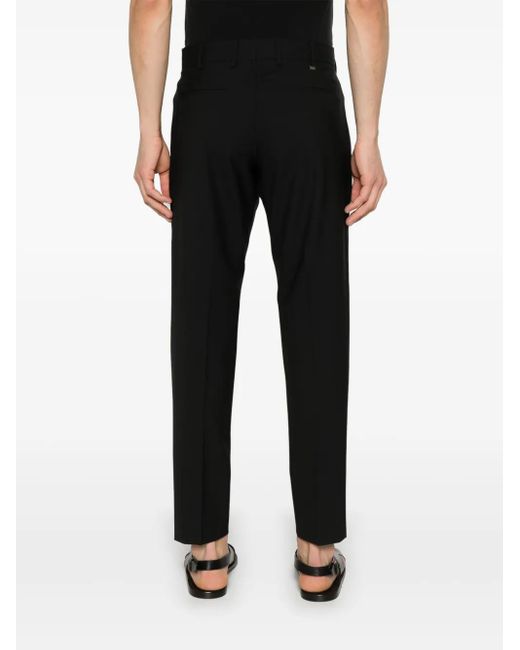 PT Torino Black Tapered Trousers for men