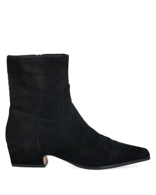 Nokwol Black Pointed Suede Boots