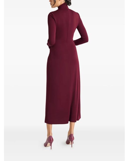 Cinq À Sept Red Tovianna Knotted Midi Dress