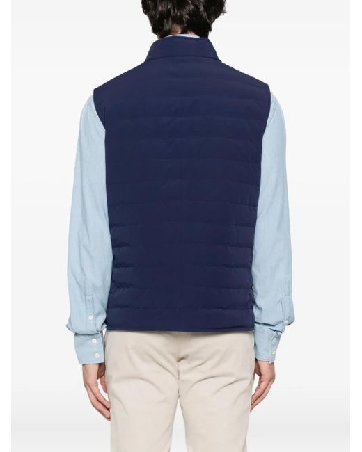 Brunello Cucinelli Blue Quilted Vest for men