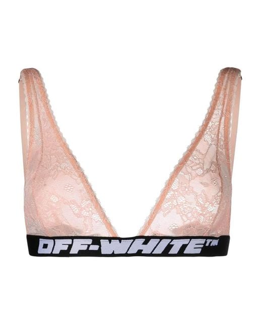 Off-White c/o Virgil Abloh Pink Logo-jacquard Triangle Bra