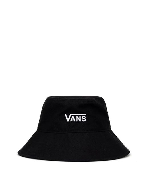 Vans Black Logo-Embroidered Drawstring Bucket Hat