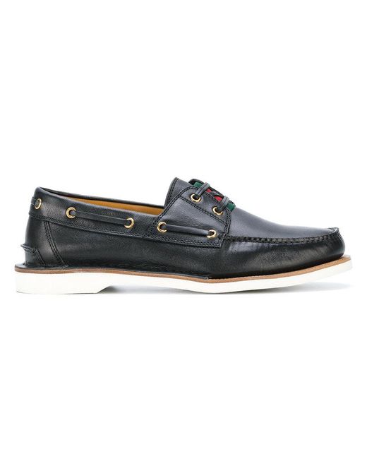 Gucci Blue Boat Shoes for men