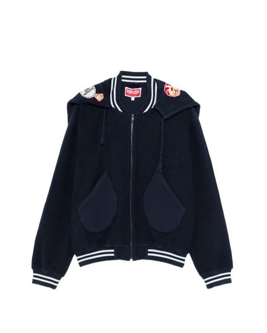 KENZO Blue Appliqué Jacket for men
