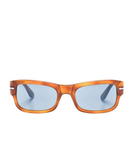 Persol Blue Po3326S Rectangle-Frame Transparent Sunglasses