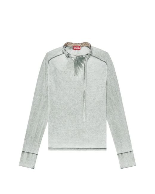 DIESEL White Gohan Cut-Out T-Shirt for men