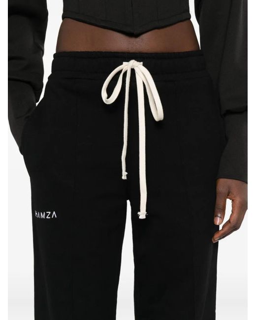 Hamza Black Drawstring Track Pants