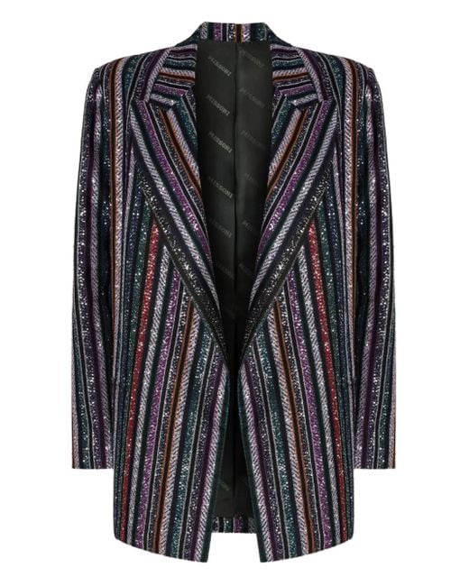 Missoni スパンコールストライプ ジャケット Black