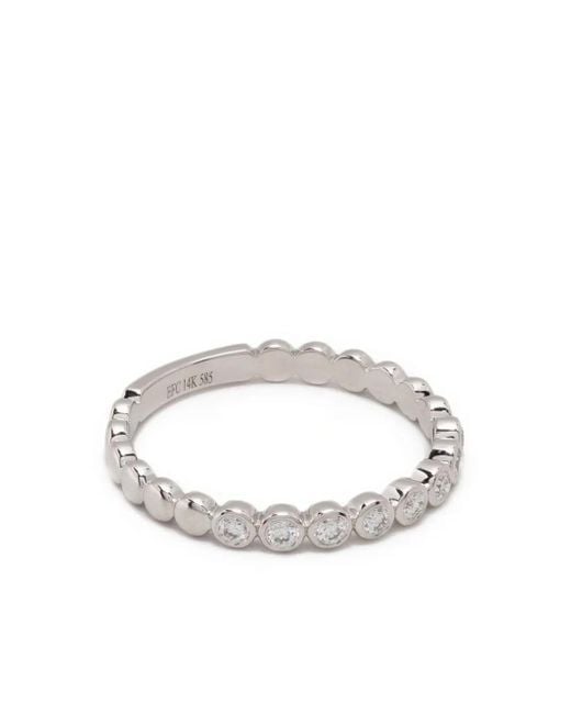 EF Collection White 14Kt Diamond Stack Ring