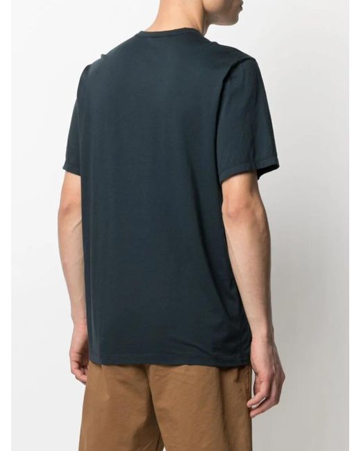 James Perse Blue Crewneck Cotton T-Shirt for men