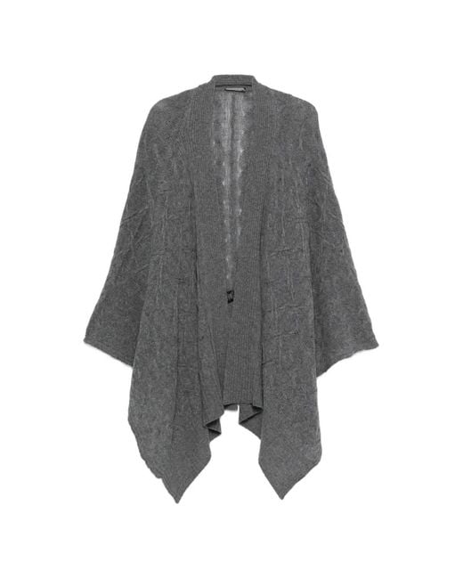 Ermanno Scervino レースフロントカーディガン グレー美品 【公式通販】