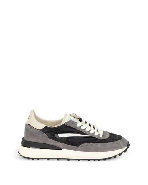 Date White Panelled Sneakers for men