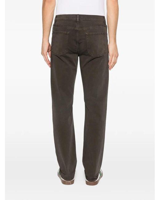 FRAME Gray Modern Straight Trousers for men