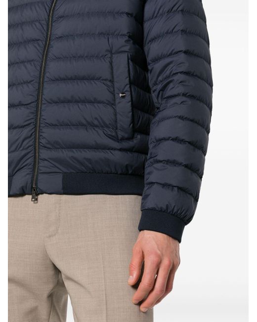 Herno Blue Mock-neck Padded Jacket for men