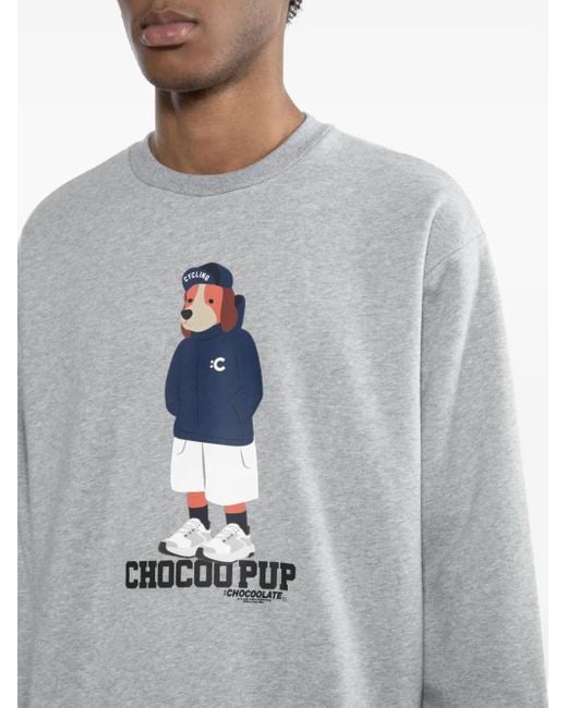 Chocoolate Gray Graphiced Sweatshirt for men