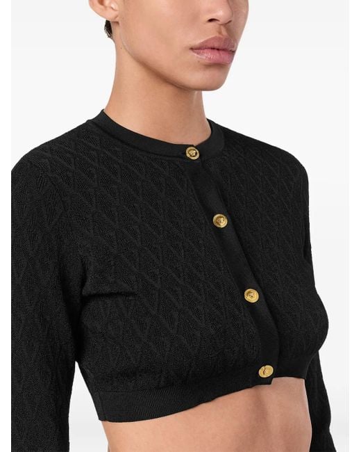 Versace Cropped Est Met Geometrisch Patroon in het Black