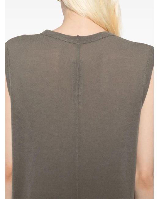 Rick Owens Gray V-Neck Vest