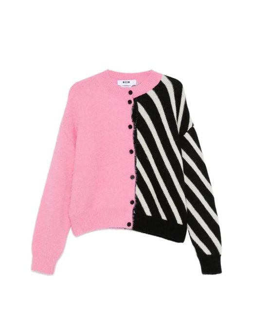Cárdigan Con Botones MSGM de color Pink