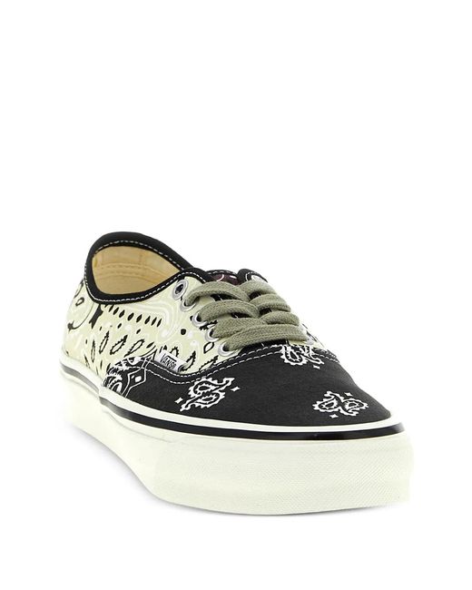 Vans Black Premium Authentic Bandana-Print Sneakers for men
