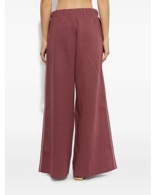 Adidas Purple Sst 2.0 Logo-Print Wide-Leg Track Pants