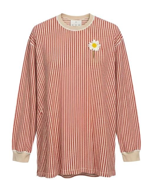 Song For The Mute Pink Flower Crew Neck Sweatshirt for men