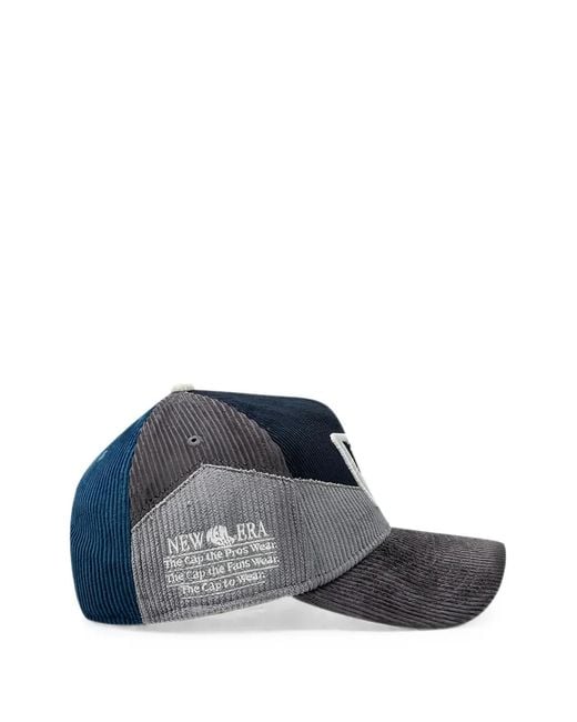 KTZ Blue 9Forty Patchwork Corduroy Baseball Cap for men