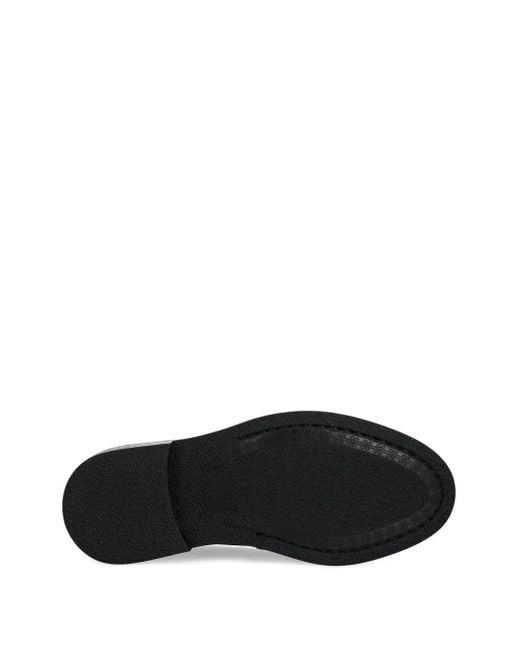 Filling Pieces Black Chain-Detail Loafers