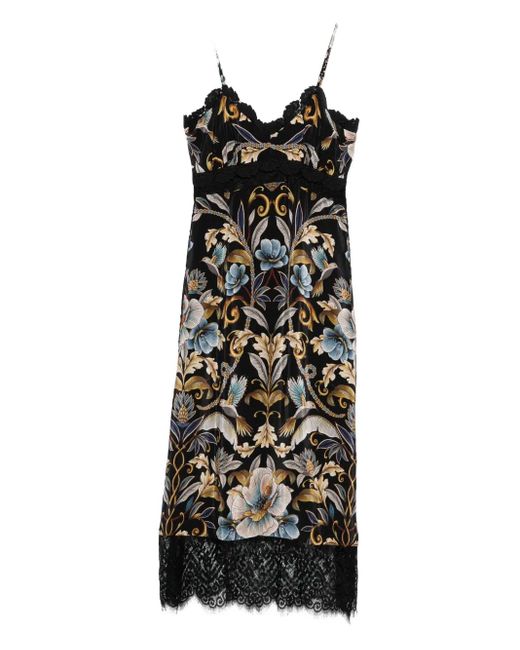FARM Rio Snake Garden-Print Dress in Black | Lyst UK