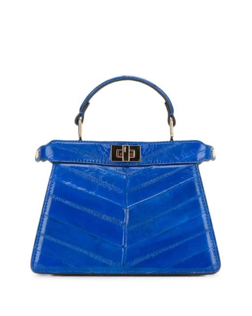 Fendi Blue Sac Porté Épaule Peekaboo Iseeu
