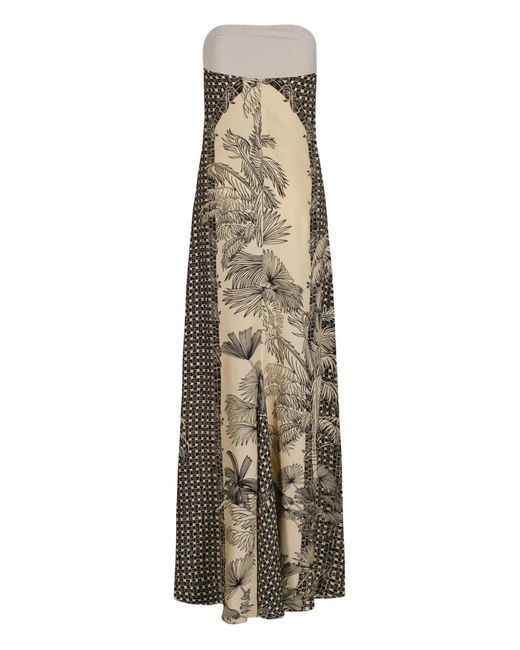 Johanna Ortiz Green Simbologia Floral Sequin Maxi Dress