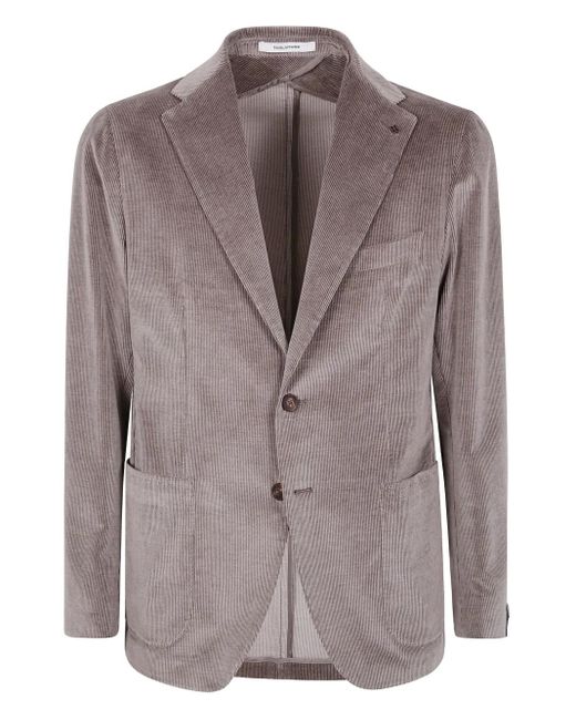 Chaqueta de pana con dos botones Tagliatore de hombre de color Brown