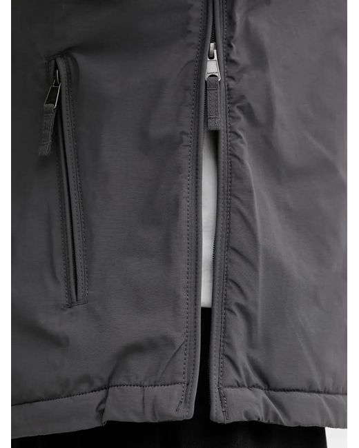 Napapijri Gray Hooded Patch Jacket for men