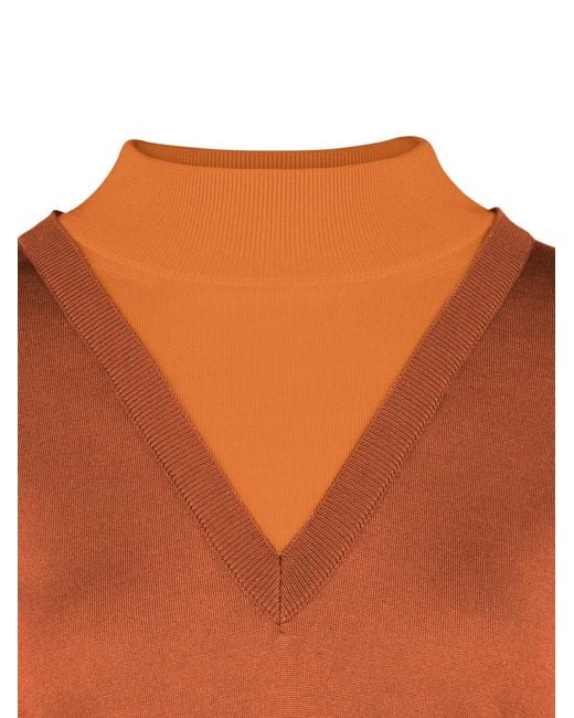 Tod's Orange Long-Sleeves Top