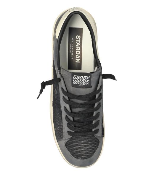 Golden Goose Deluxe Brand Black Stardan Leather Sneakers for men