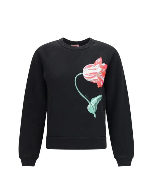 KENZO Sweater Met Tulpprint in het Blue