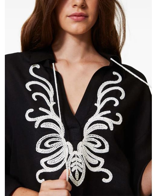 Twinset Geweven Blouse in het Black