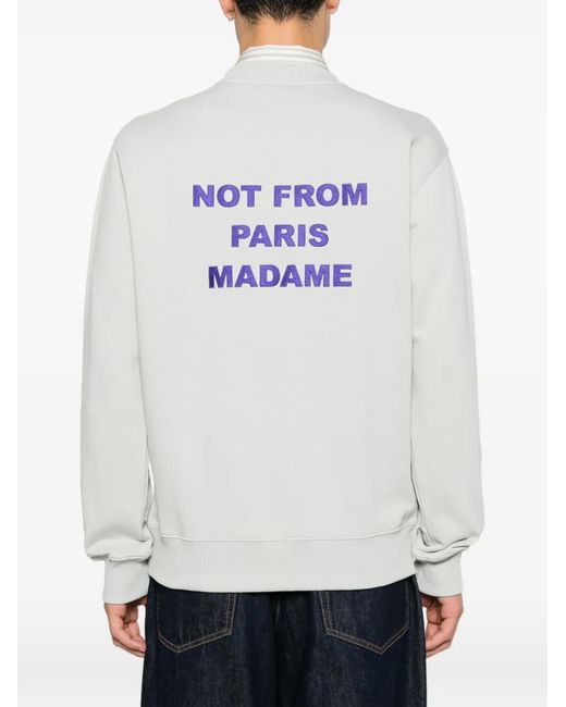 Drole de Monsieur White Not From Paris Madame Sweater for men