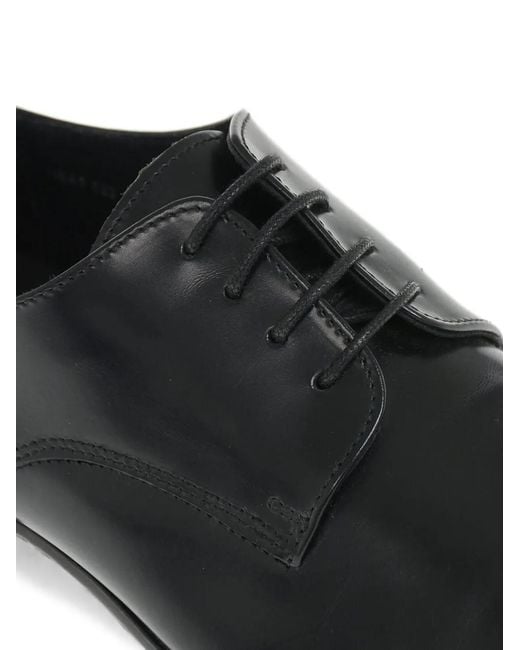 Corneliani Gray Brushed Leather Derby Shoes for men