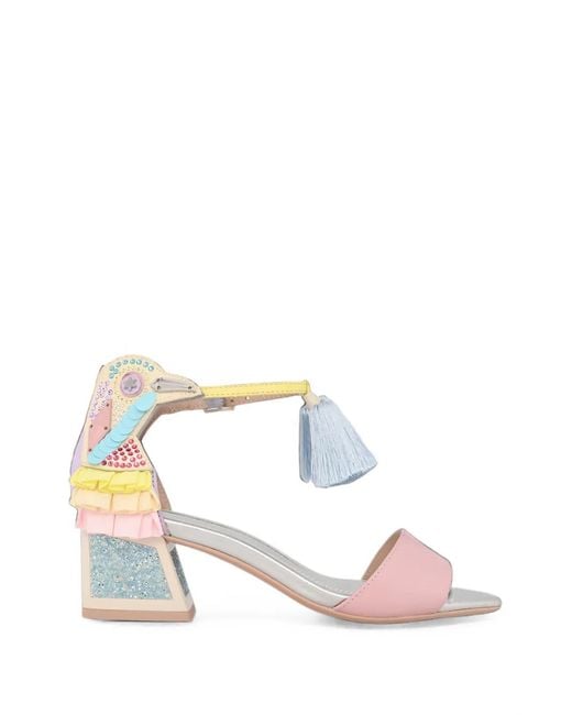 Kat Maconie Pink Kay Tassel-Embellishment Sandals